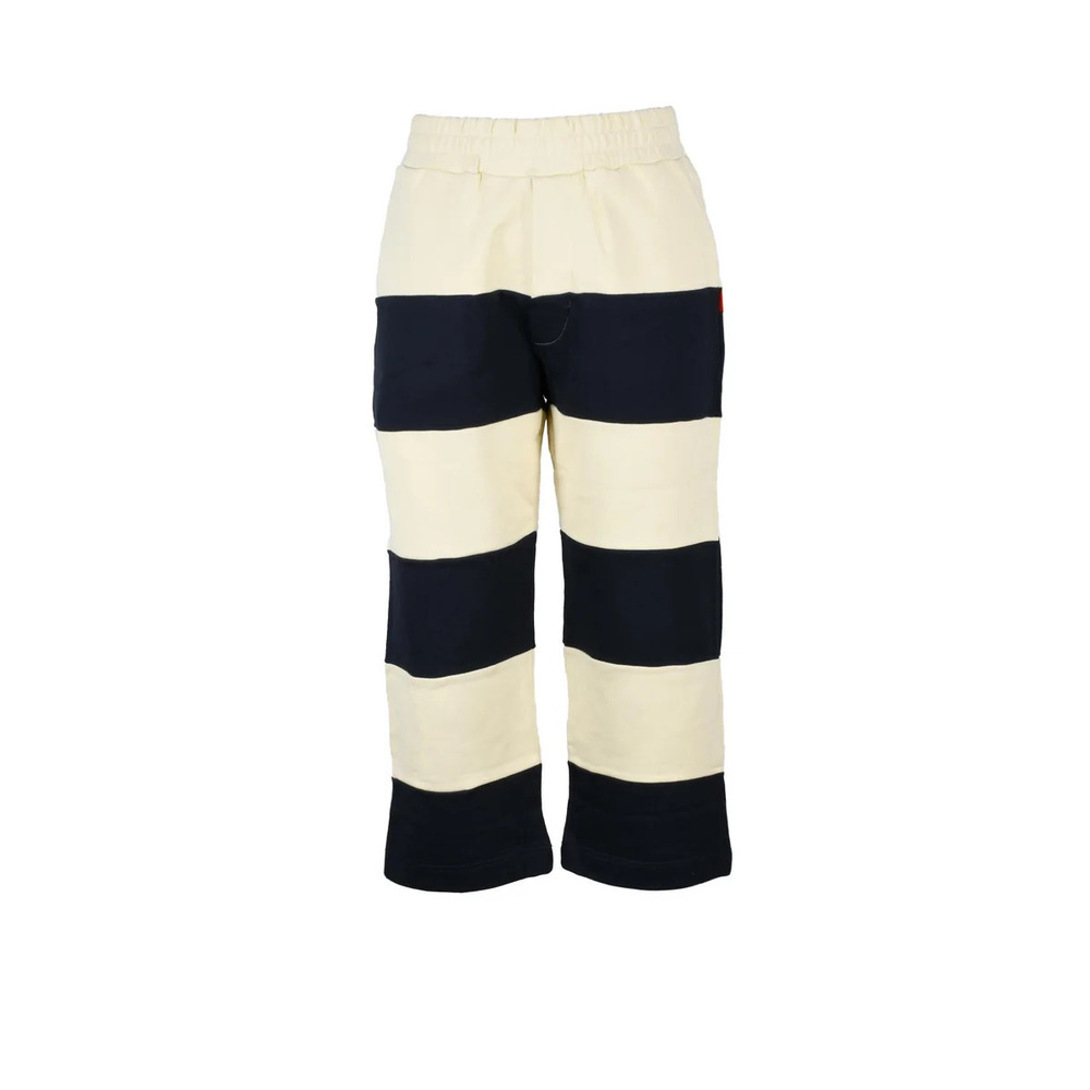 SUNNEI Cotton Trousers - Beige/Blue